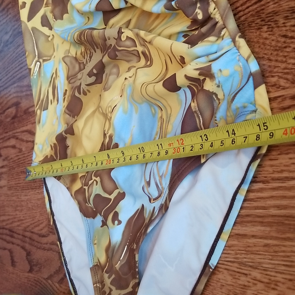 (14) NWT Eliana by DKR & Co. Vintage One Piece Swimsuit 🥰 Matching Scrunchie - Picture 5 of 9
